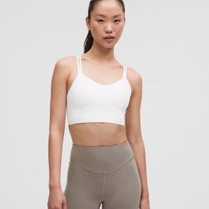 59. lululemon size 8 like a cloud longline White Sports Bra